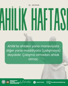 AHİLİK HAFTAMIZ KUTLU OLSUN